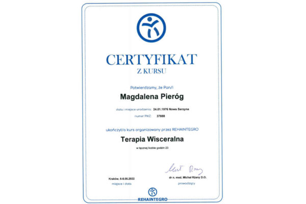 Rehabilitacja Magdalena Pieróg